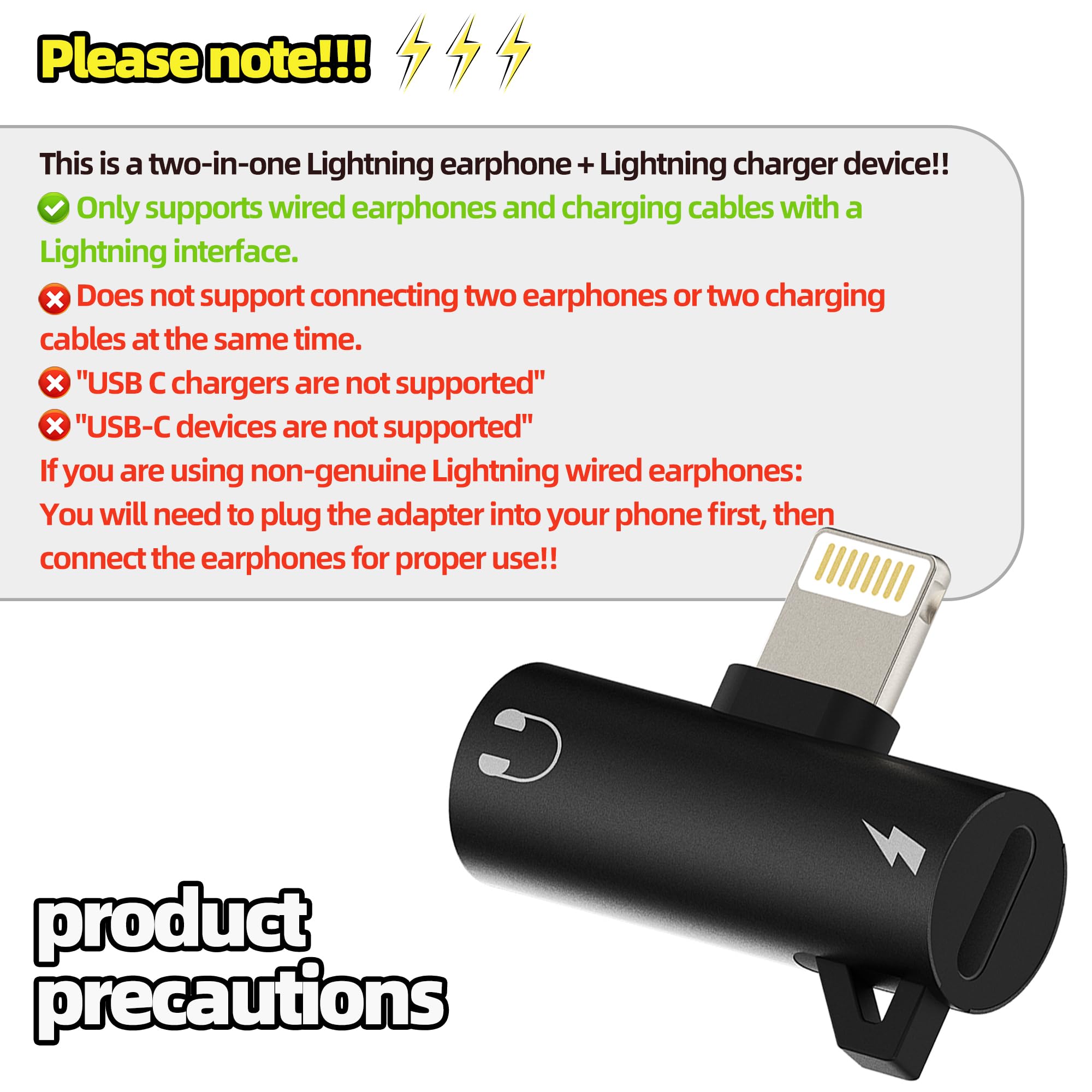 Amazon.com: Apple MFI Certified,Headphone Adapter for Lightning